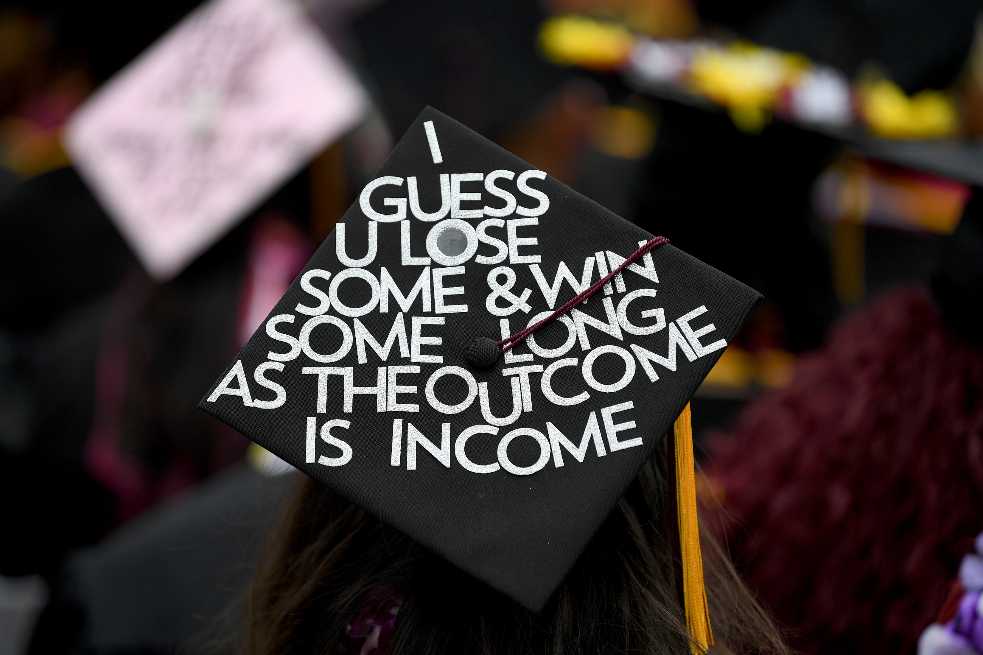 Graduation ceremonies for the College of Business Administration and Public Policy at Cal State Dominguez Hills' Dignity Sports Health Park Tennis Stadium on Saturday, May 20, 2023.(Photo by Axel Koester, Contributing Photographer)