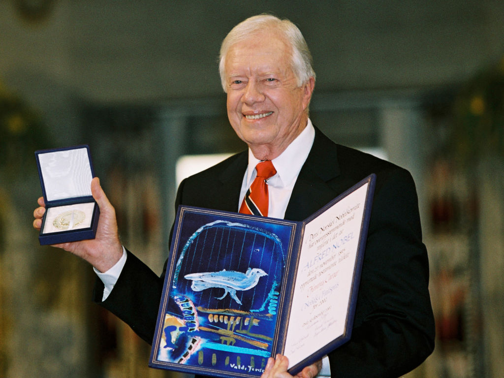 Jimmy Carter Accepts Nobel Peace Prize