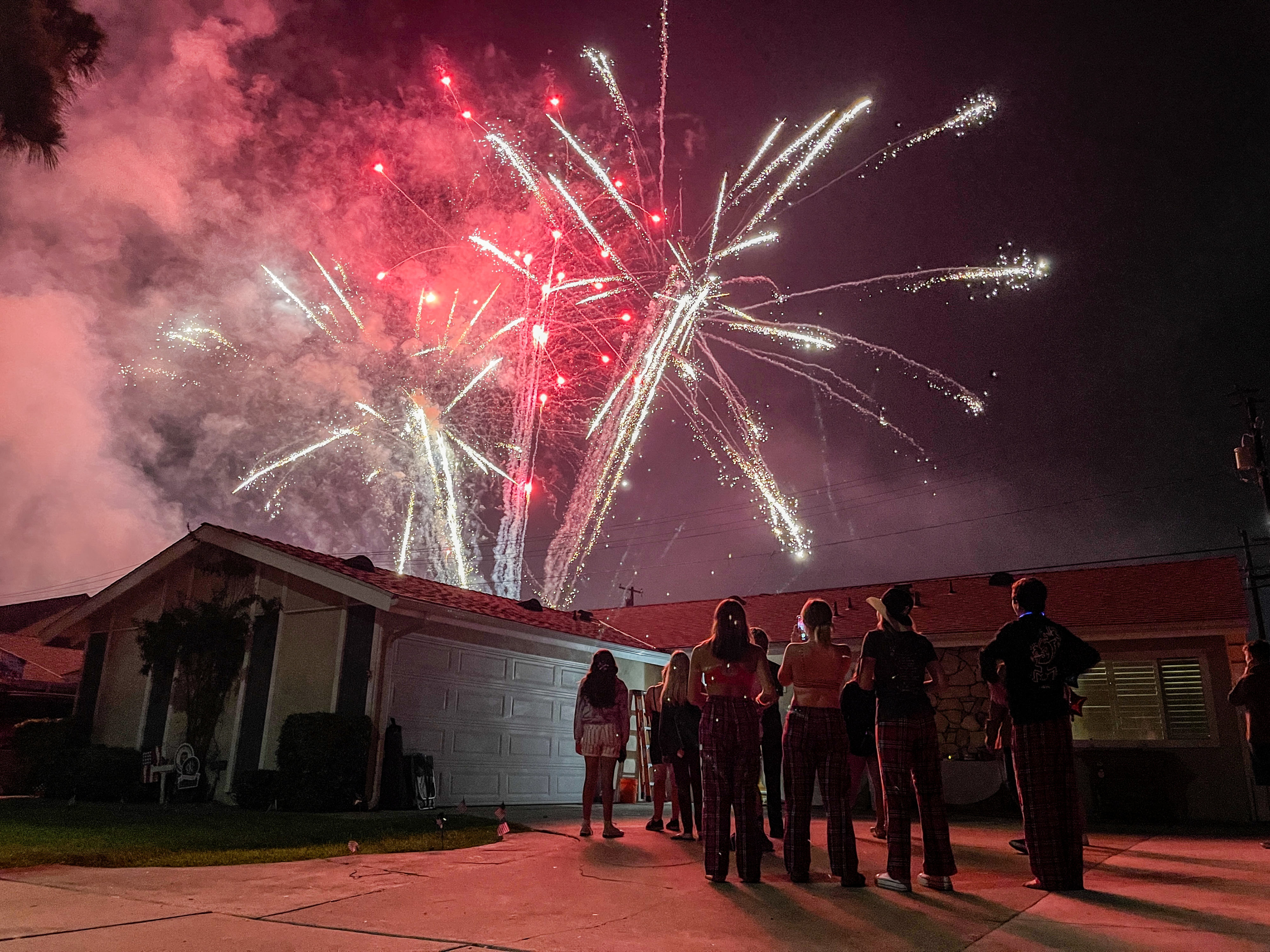 Fireworks shot with an iPhone 12 Pro Max in Garden Grove. (Photo by Jeff Gritchen, Orange County Register/SCNG)