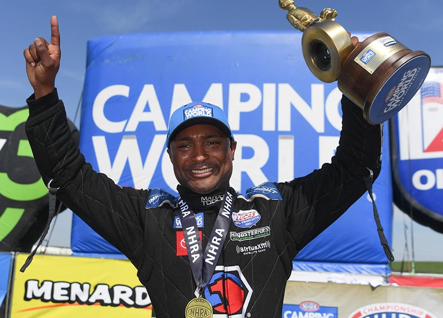 3 Time Nhra Champion 5 Time Wwtr Winner Antron Brown Is Just Dad Too World Wide Technology Raceway