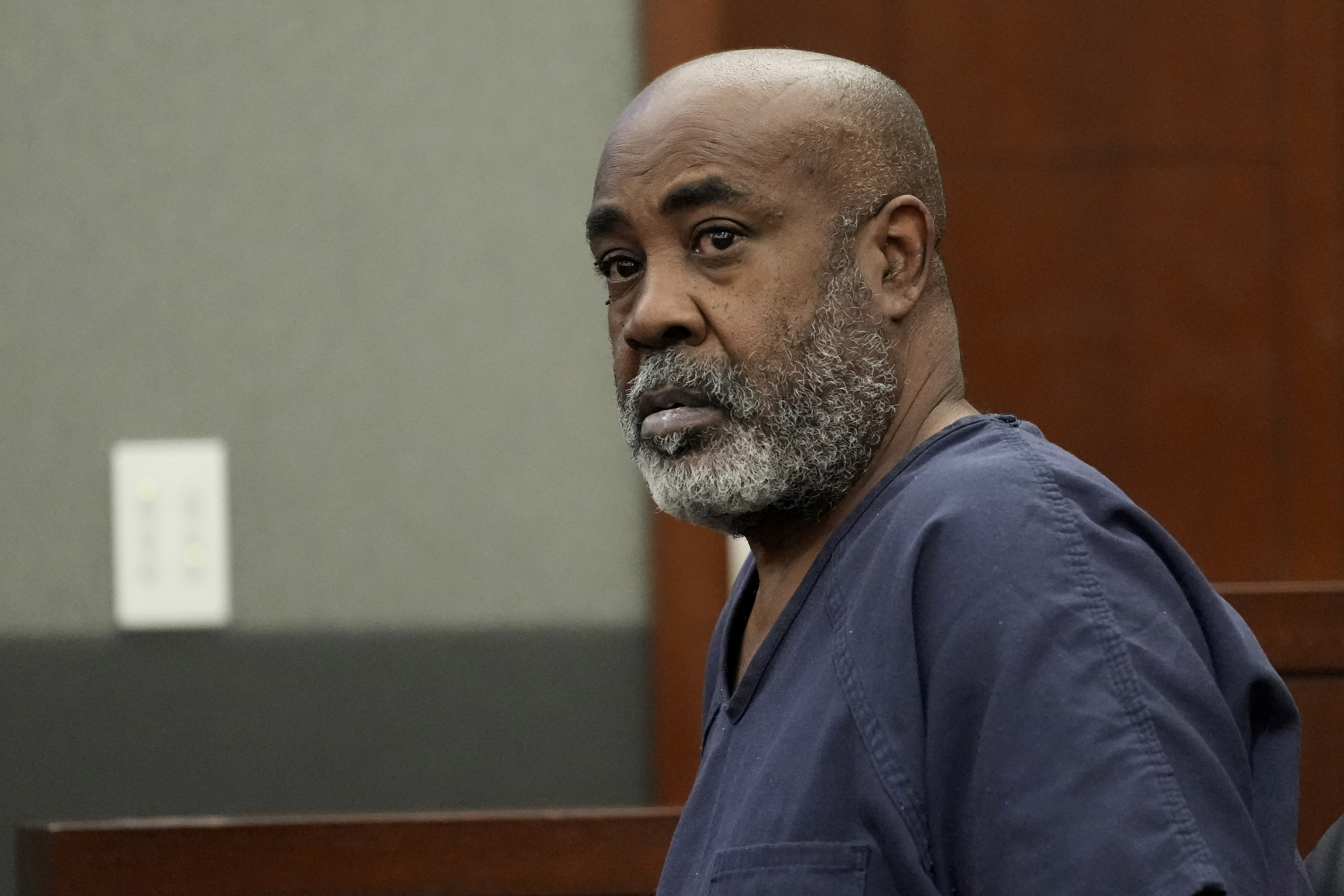 Duane "Keffe D" Davis appears in court Thursday, Oct. 19, 2023, in Las Vegas. Davis has been charged with killing Tupac Shakur in 1996. (AP Photo/John Locher, Pool)