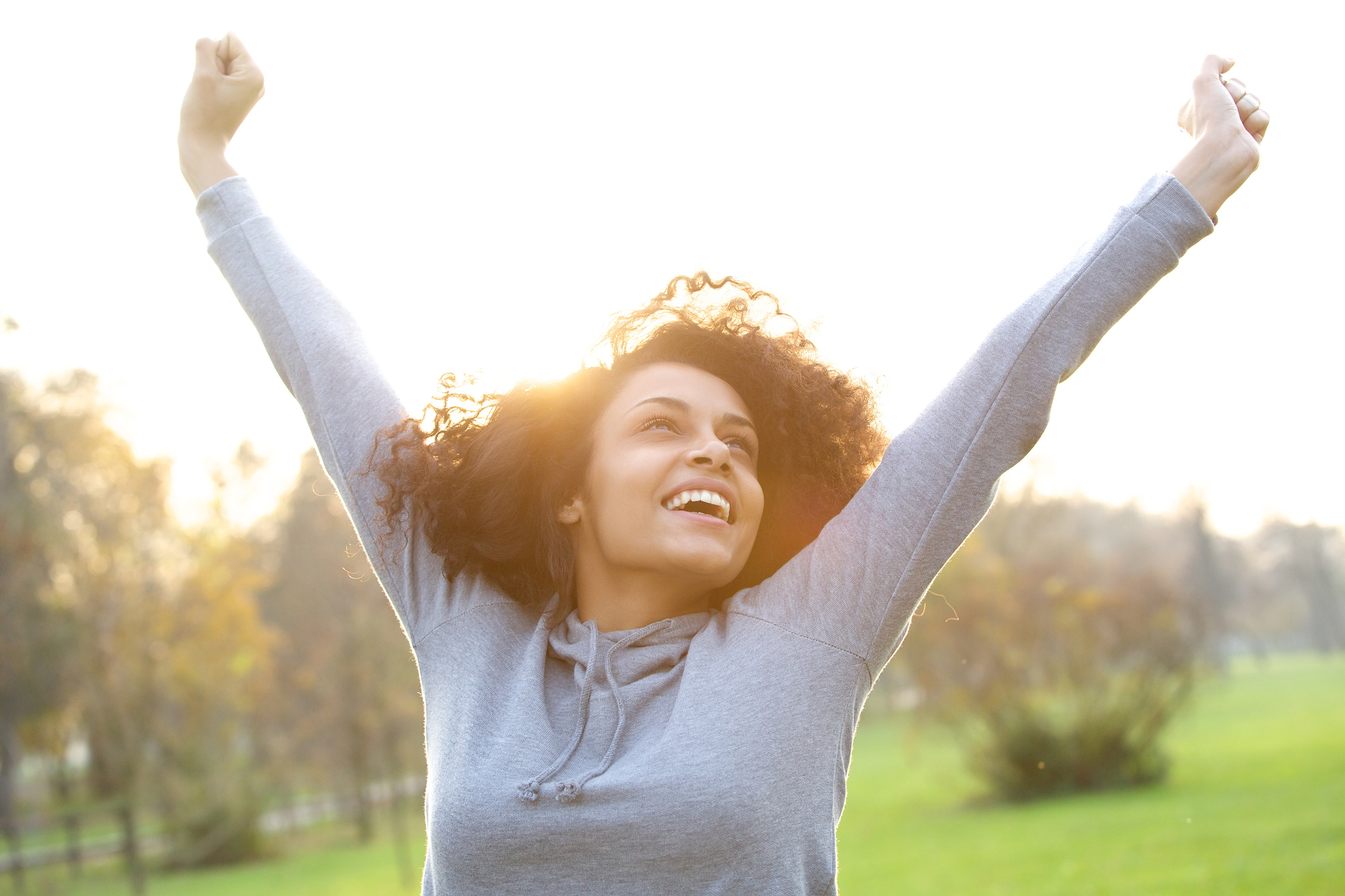 Woman with ADHD stretches