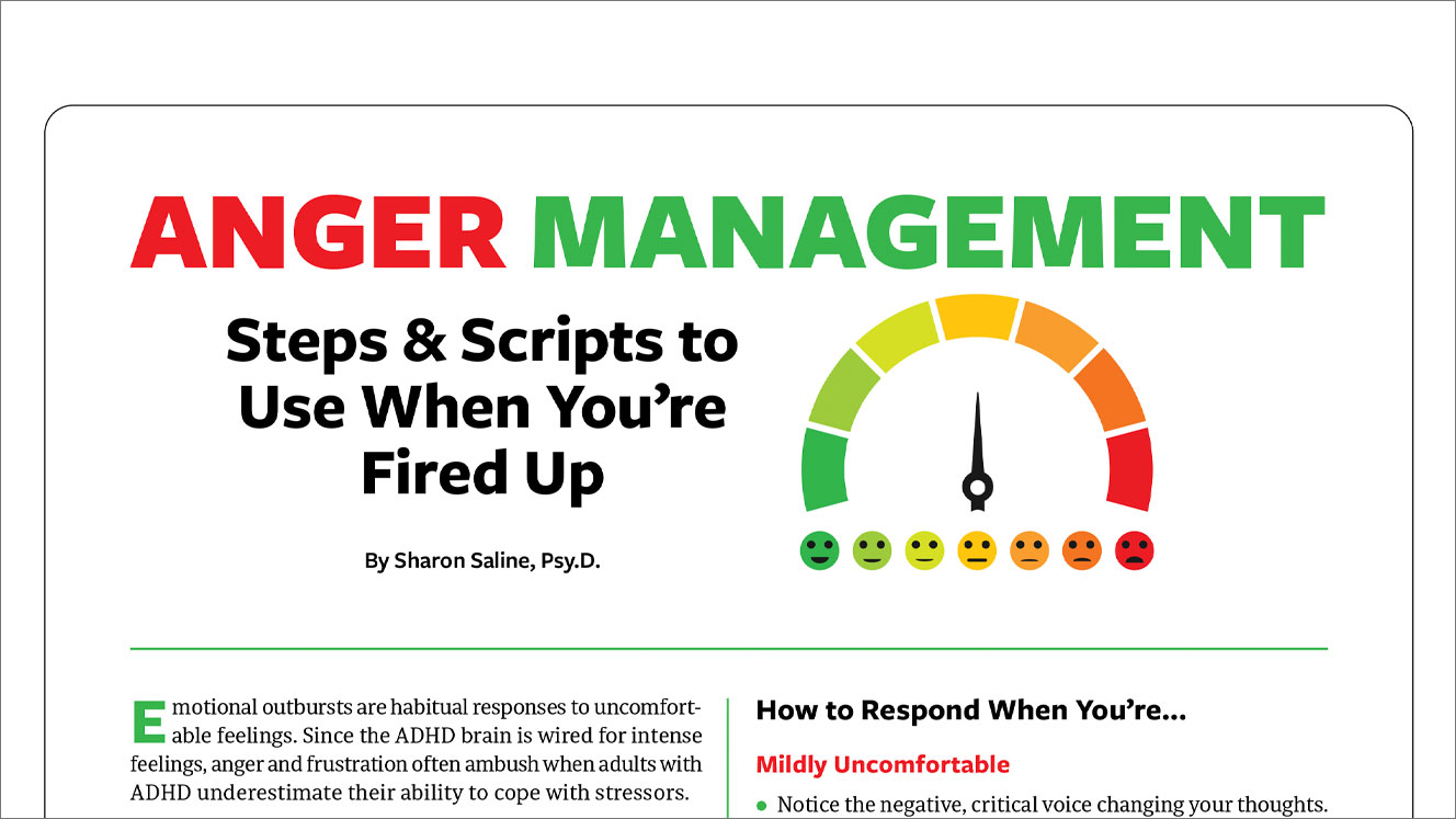 Anger management scrips, flashpoints, triggers