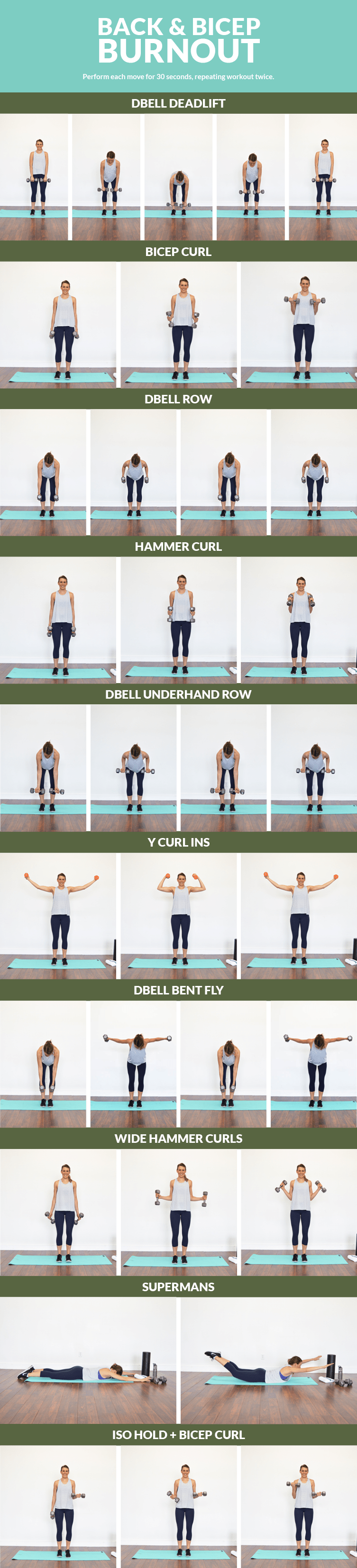 10 Minute Back Bicep Burnout Afitcado