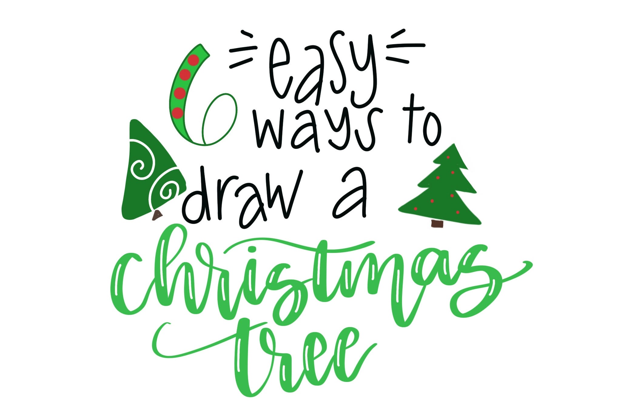 6 Easy Ways To Draw A Christmas Tree Amy Latta Creations