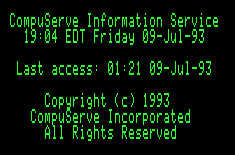 CompuServe logon text, 1993