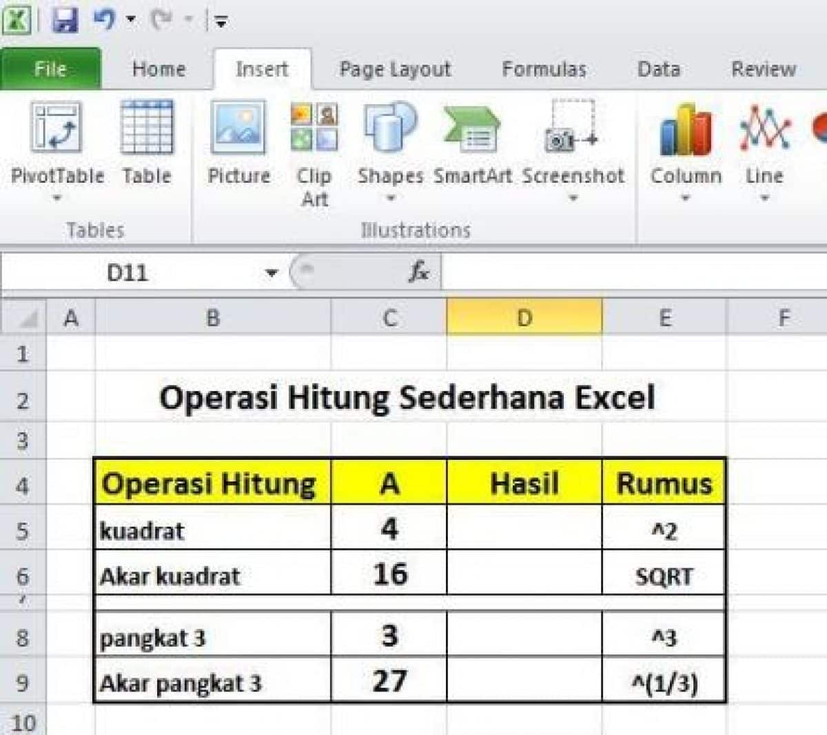 Cara Menampilkan Kolom Rumus Di Excel Gini Caranya Otosection