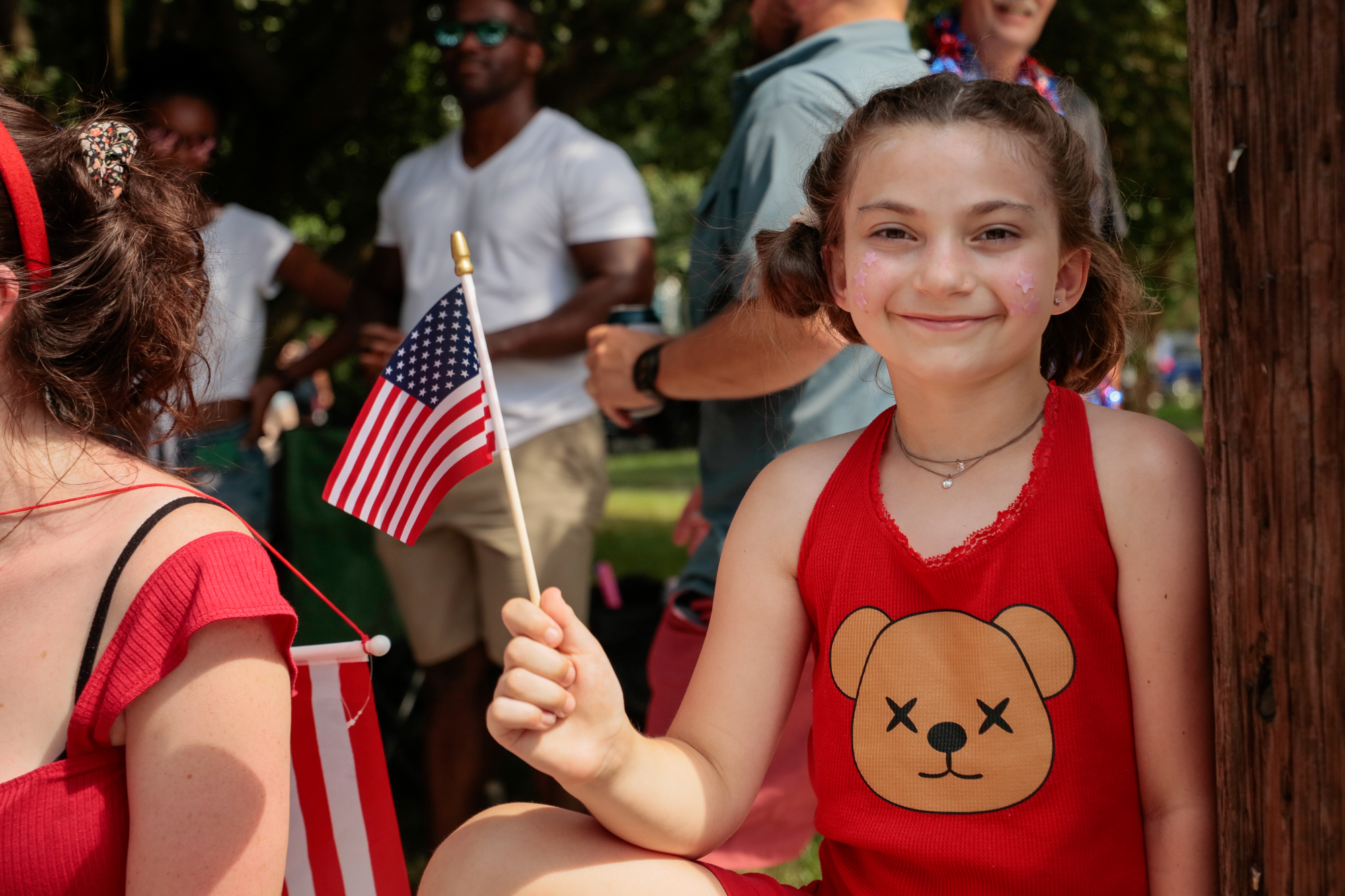 Kelsey Winepol, 9, of Pikesville, enjoying the 78th annual Catonsville 4th of July parade. (Nate Pesce/Freelance)