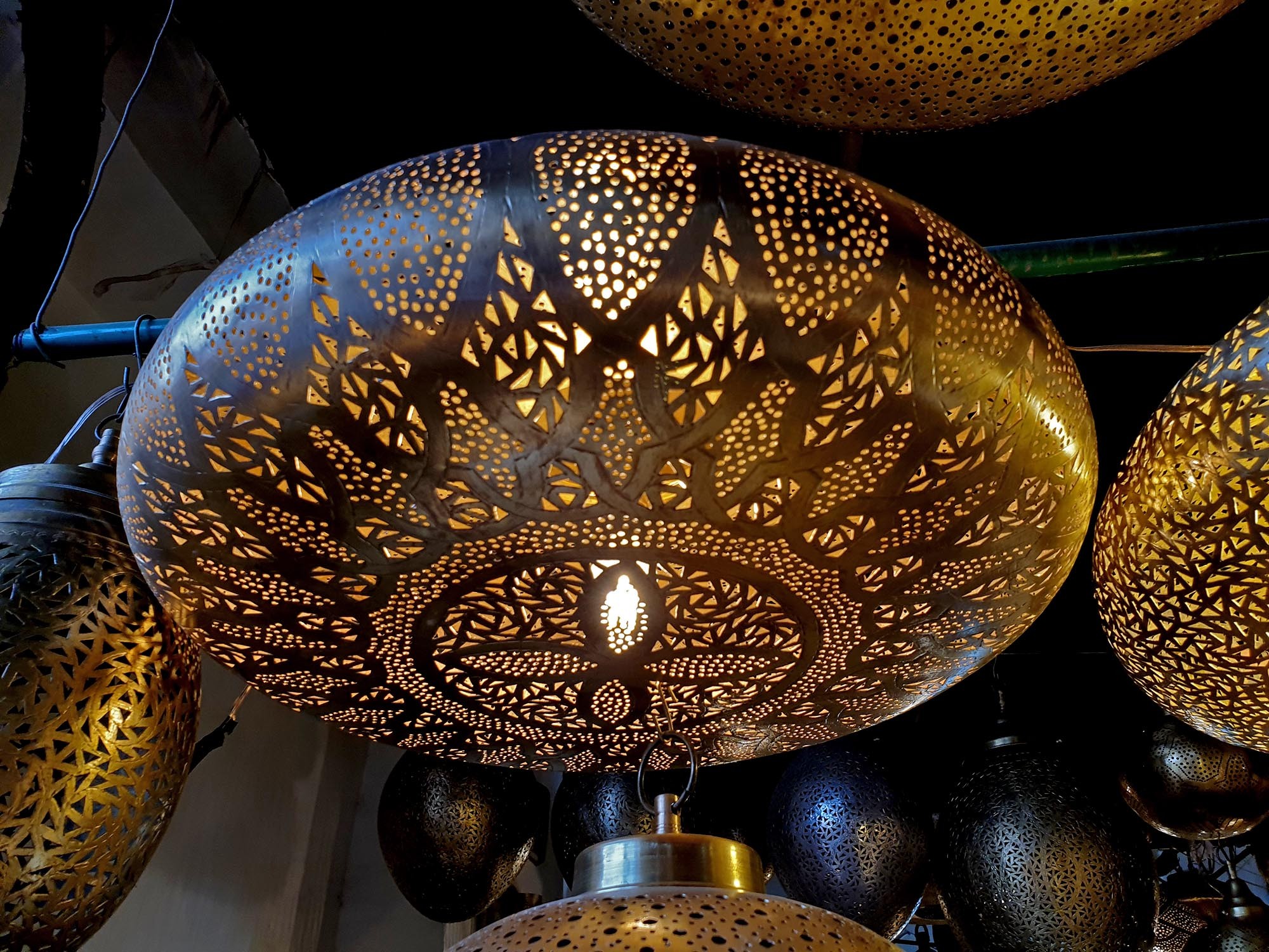 Moroccan Pendant Light Brass Antique Lamps Vintage Moroccan Lights