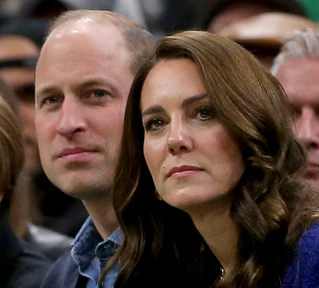 BOSTON, MA - November 30: Prince William and Kate Middleton watch the first half of the Celtics game against the Miami Heat at the TD Garden on Monday, Nov. 30, 2022, in Boston, Massachusetts. (Staff Photo By Matt Stone/MediaNews Group/Boston Herald)