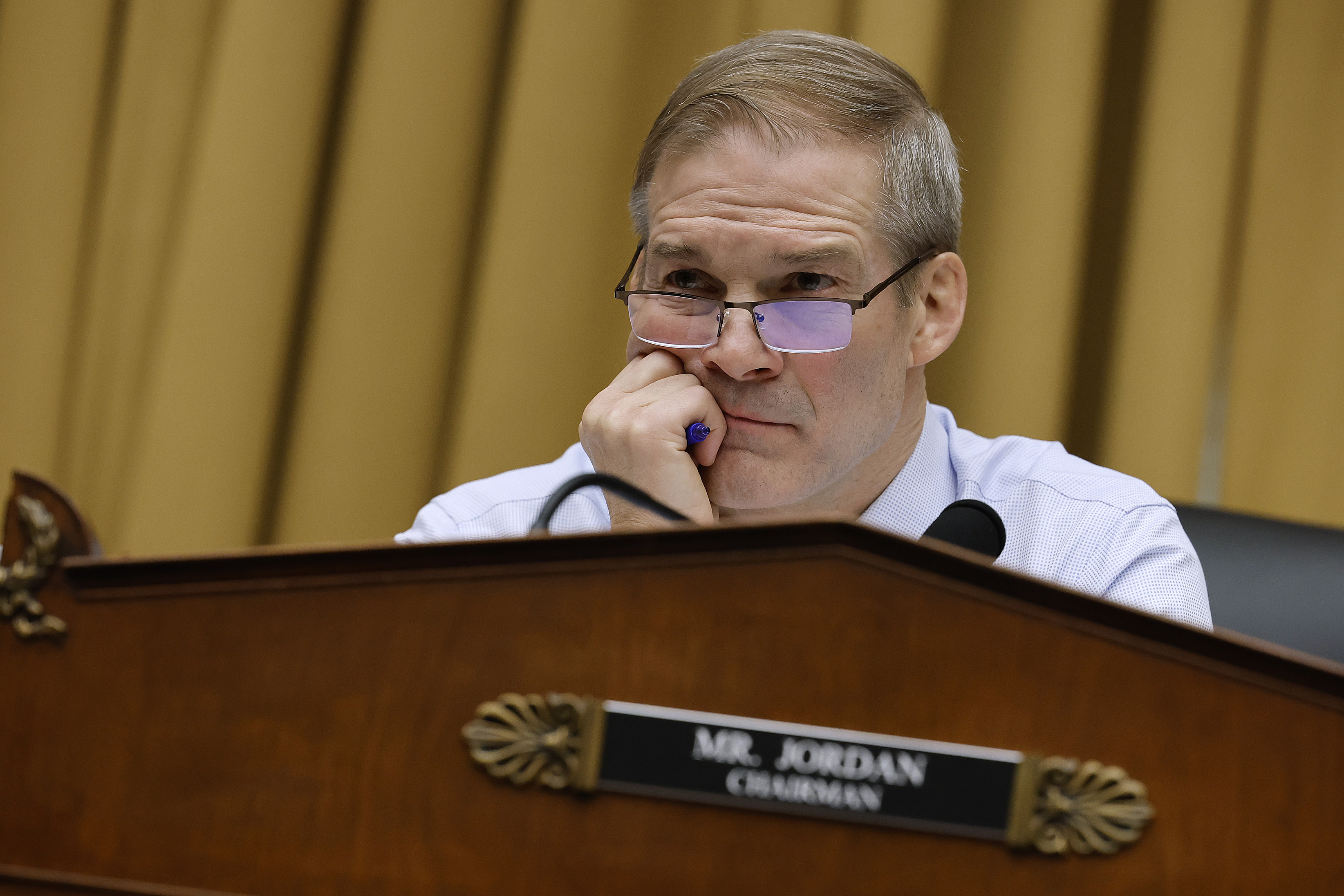 House Judiciary Committee Chairman Jim Jordan (R-OH) on Capitol Hill on February 09, 2023 in Washington, DC. (Photo by Chip Somodevilla/Getty Images)