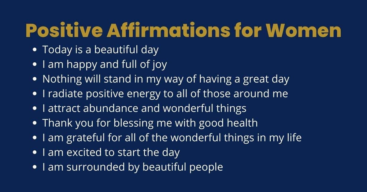Positive Affirmations Positive Affirmations For Women Men And Kids