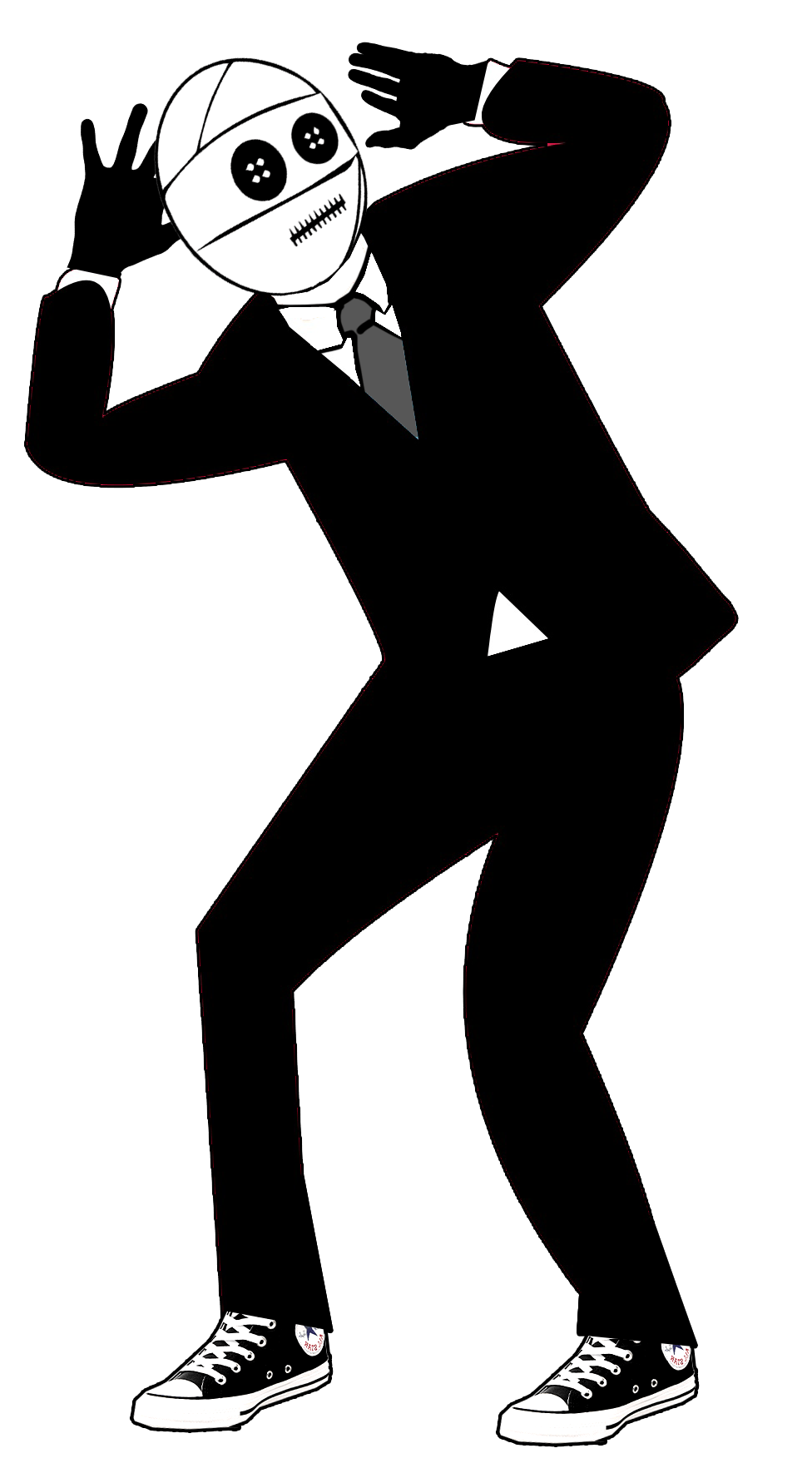 Buttonface Character Scared