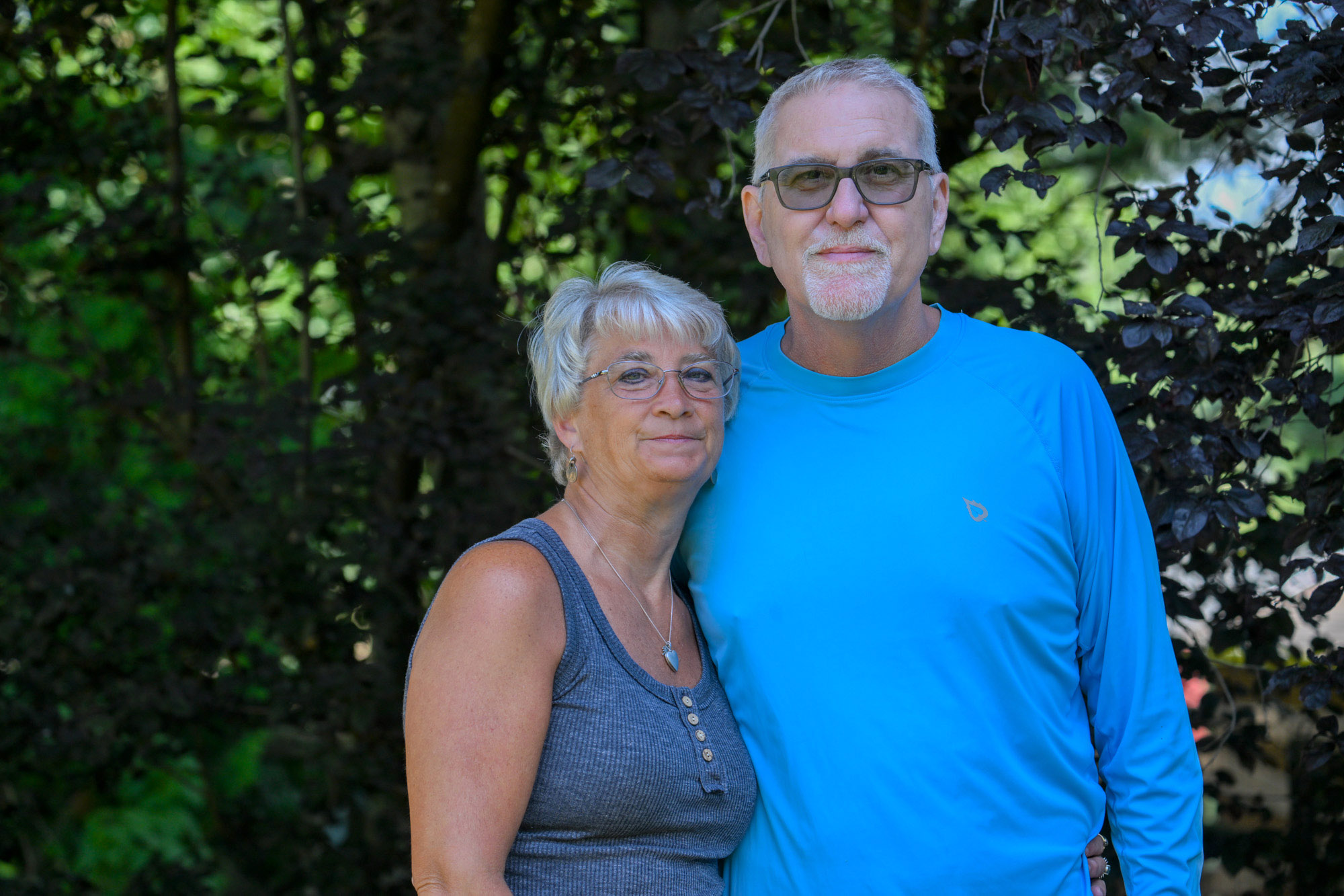 David Sperlein, shown with his wife, Jeannine, at their home in Manchester, Maryland, was in need of a lung transplant during a period when a flaw in the distribution process put patients with type O blood at a disadvantage. He received a donor lung in January. (Jerry Jackson/Baltimore Sun)