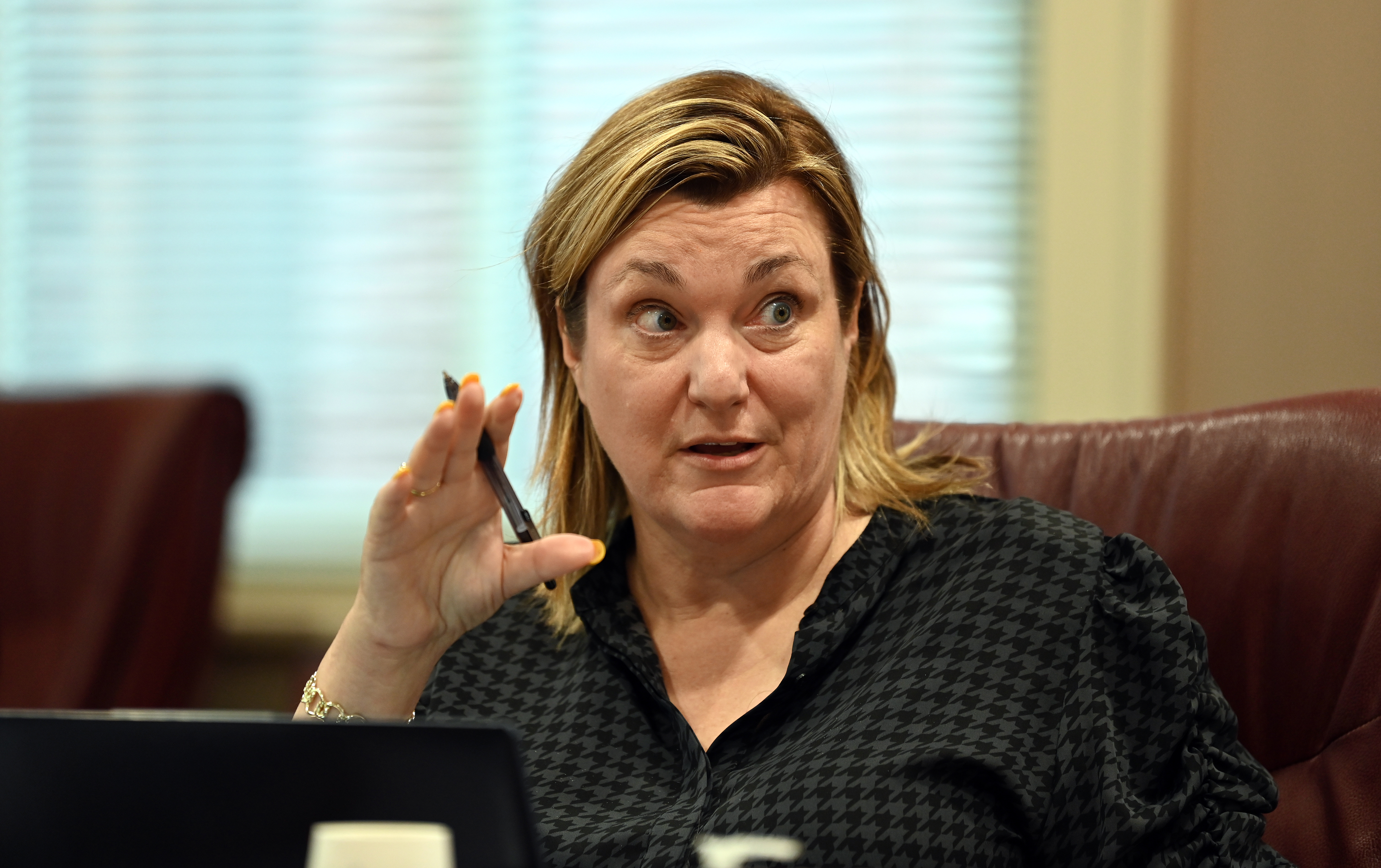 Northbrook Village President Kathryn L. Ciesla during the Committee of the Whole meeting (COW) at Village Hall in Northbrook on June 25, 2024. (Karie Angell Luc/Pioneer Press)