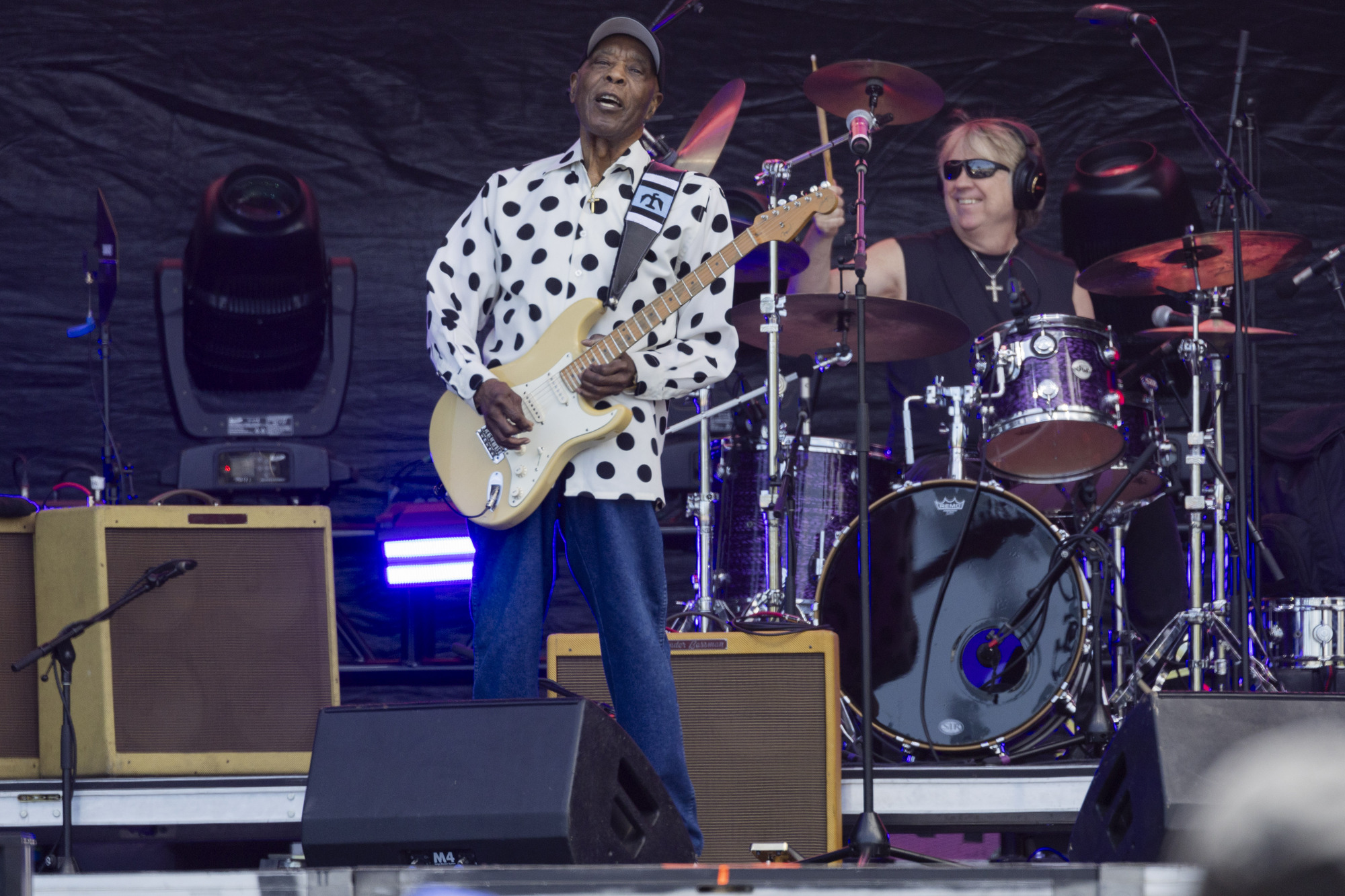 Buddy Guy performs during the first day of the NASCAR Street Race on Saturday, July 6, 2024, at Grant Park in Chicago (Vincent Alban/Chicago Tribune)