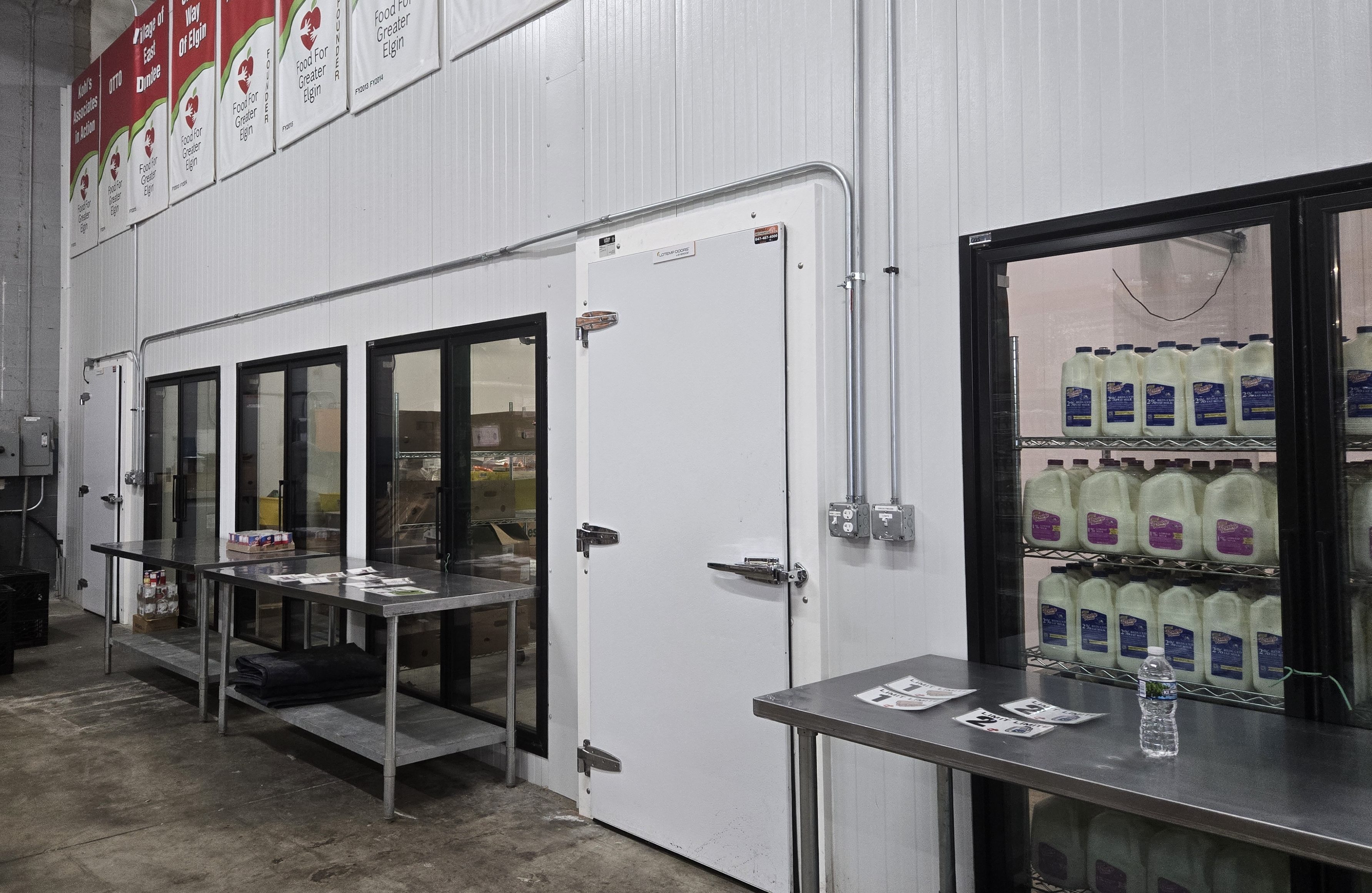 A 14,000-square-foot expansion of the Food for Greater Elgin warehouse allowed the Elgin-based food pantry to add more aisle and storage space, including the addition of a new walk-in cooler and freezer, officials said. (Gloria Casas/The Courier-News)