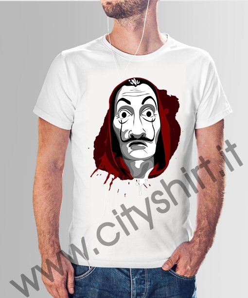 La Fantastica T Shirtcasa Di Carta Salvator Dali Disponibile In Vari Colori