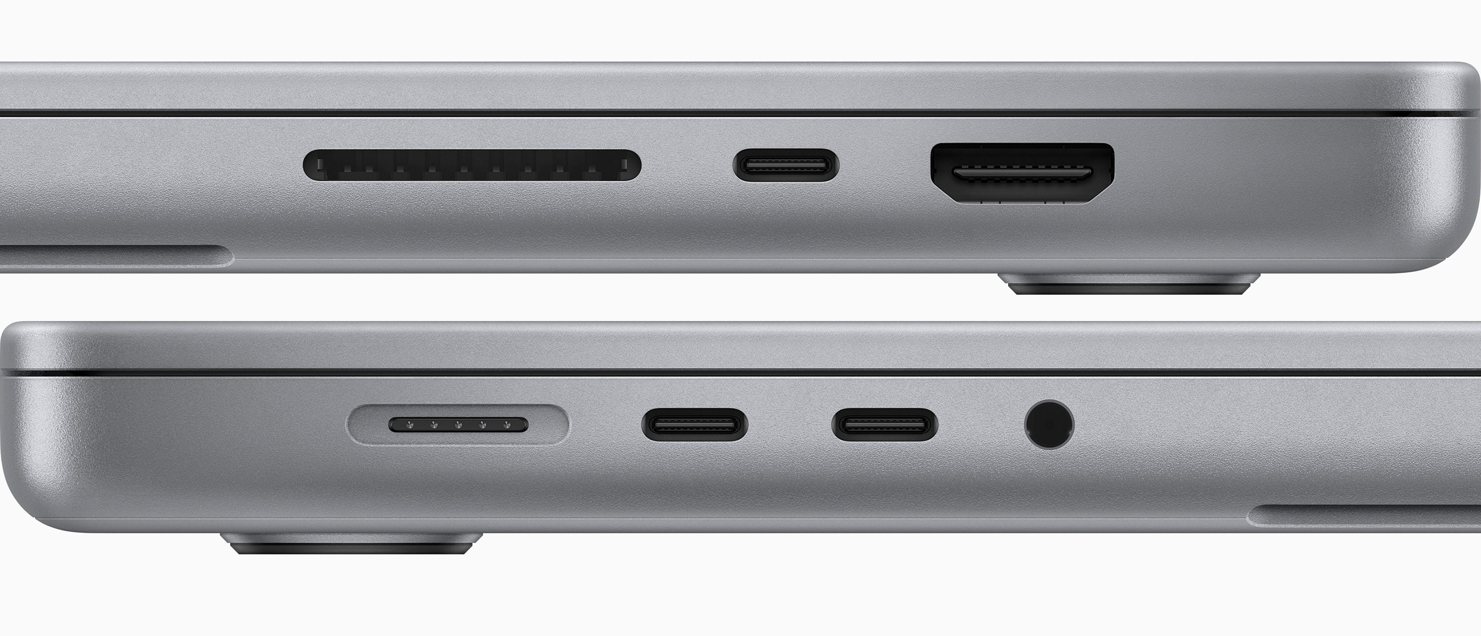 Ports available on the Apple MacBook Pro with the new M2 processor. (Apple/TNS)