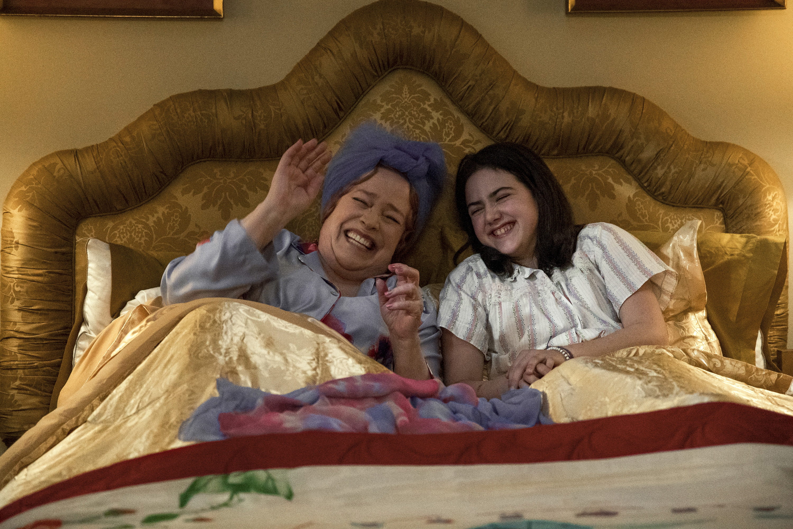 Kathy Bates, left, as Sylvia Simon and Abby Ryder Fortson as Margaret Simon in "Are You There God? It's Me, Margaret." (Dana Hawley/Lionsgate/TNS)