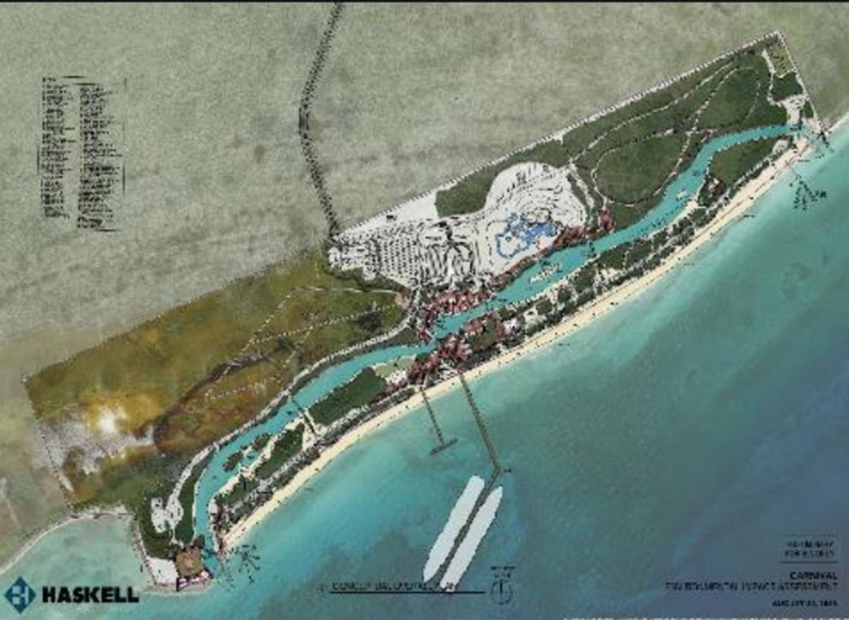 The proposed "Grand Port" project for a private destination on Grand Bahama Island for Carnival Cruise Line. (Carnival Cruise Line)