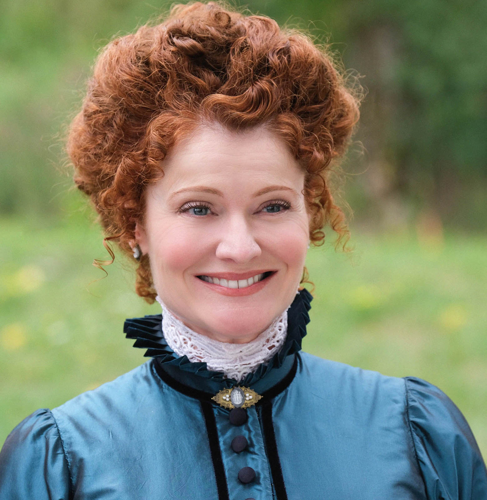 Rebecca Wisocky plays one of the spectres on CBS' comedy, "Ghosts." Her adoptive mother urged her to try community theater so Rebecca could overcome her shyness. (Bertrand Calmeau/CBS/TNS)
