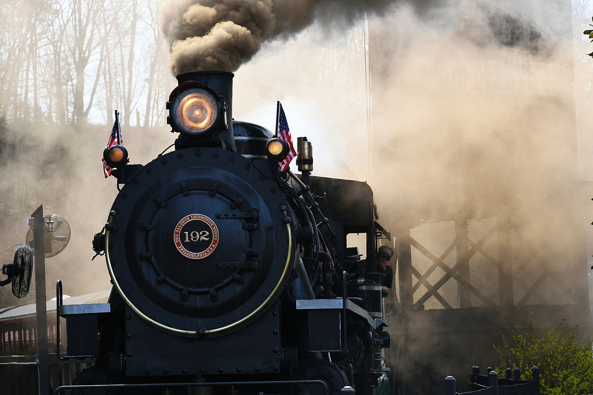 The Dollywood Express train carries thousands of passengers each day through a 20-minute scenic tour of the park, including a view of the Smokies, in Pigeon Forge, Tennessee, Saturday, March 11, 2023.