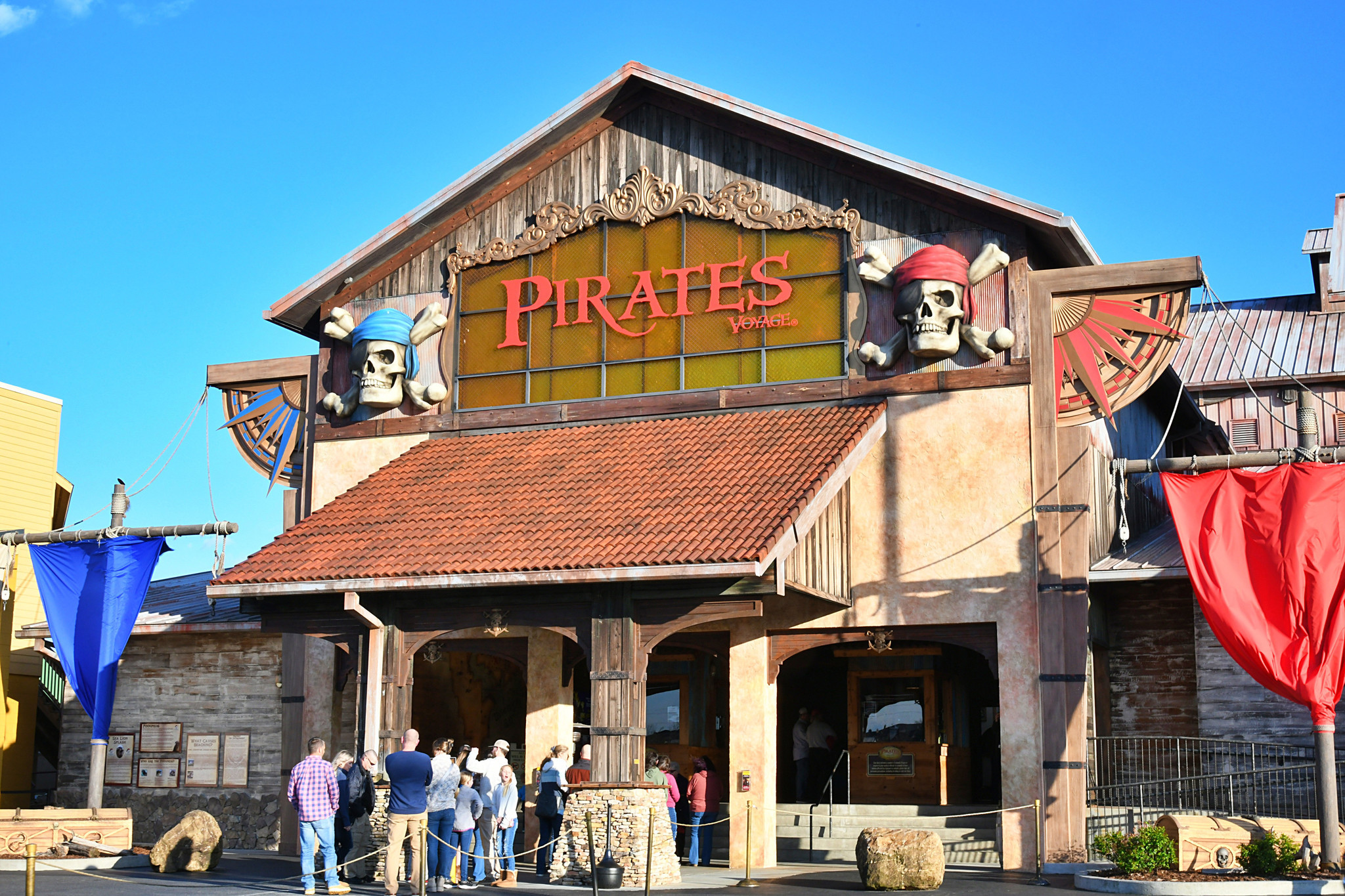 Pirate's Voyage is a twice-nightly attraction in Pigeon Forge, Tennessee, during which audiences root for competing pirates and their crews while enjoying dinner, Friday, March 10, 2023. (Linze Rice/for the Chicago Tribune)