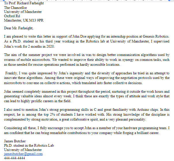 how to write a recommendation letter for a student