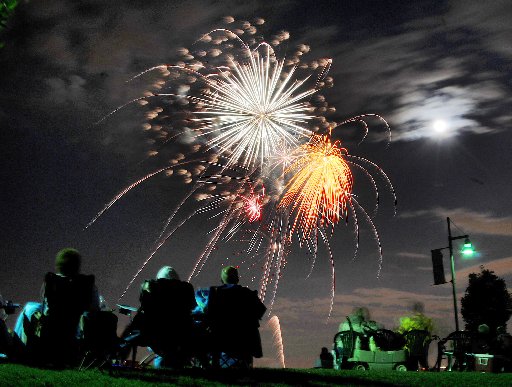 Fireworks dazzle spectators at a previous ...