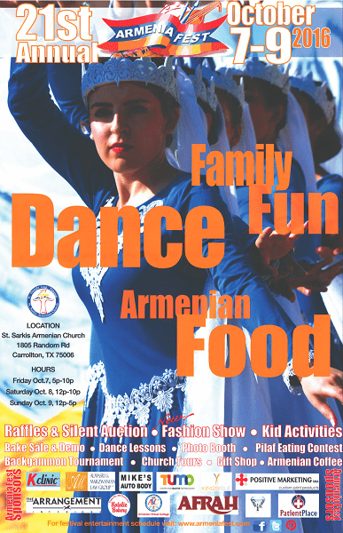 One of the highlights of the cultural calendar of Dallas is the annual ArmeniaFest. It is a celebration of colors, food, dance, music, spirituality, and rich history of one of the oldest nations of the world.