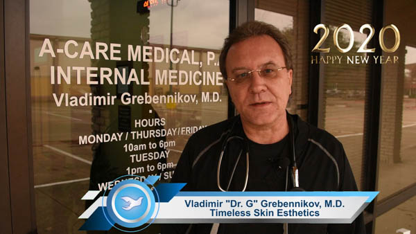 Vladimir "Dr. G" Grebennikov: 🎄 To all my patients, my friends, my family, and Dallas population. 🎄 Happy New Year, Happy Hanukkah and Merry Christmas, of course. It's been a very, very, very complicated year. 🎄 It wasn't easy. Not easy for everyone — there was a whole bunch of natural disasters, whole bunch of crime and, unfortunately, our nation became more divided. 🎄 But this year is over. It's going to go away. And the New 2020 gonna finally hit us... 🎄 I really hope that is going to be A Much Better Year. 🎄 I wish all of you — wisdom. I wish all of you love and good health! 🎄 Let's celebrate this New 2020 Year! #TimelessSkinEsthetics #TimelessSkinEsthetics_DT #DrVladimirGrebennikov #DrVladimirGrebennikov_DT #TheDallasTelegraph #RussianDallas #RussianTexas #РусскийДаллас #РусскийТехас #ПоехалиВТехас #RussianDallasChritmasGreeting