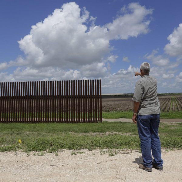 Close to the southern tip of Texas, a border wall suddenly ends. Its final post sits in a dry cornfield half a mile from the nearest bend in the Rio Grande river, the actual border with Mexico.