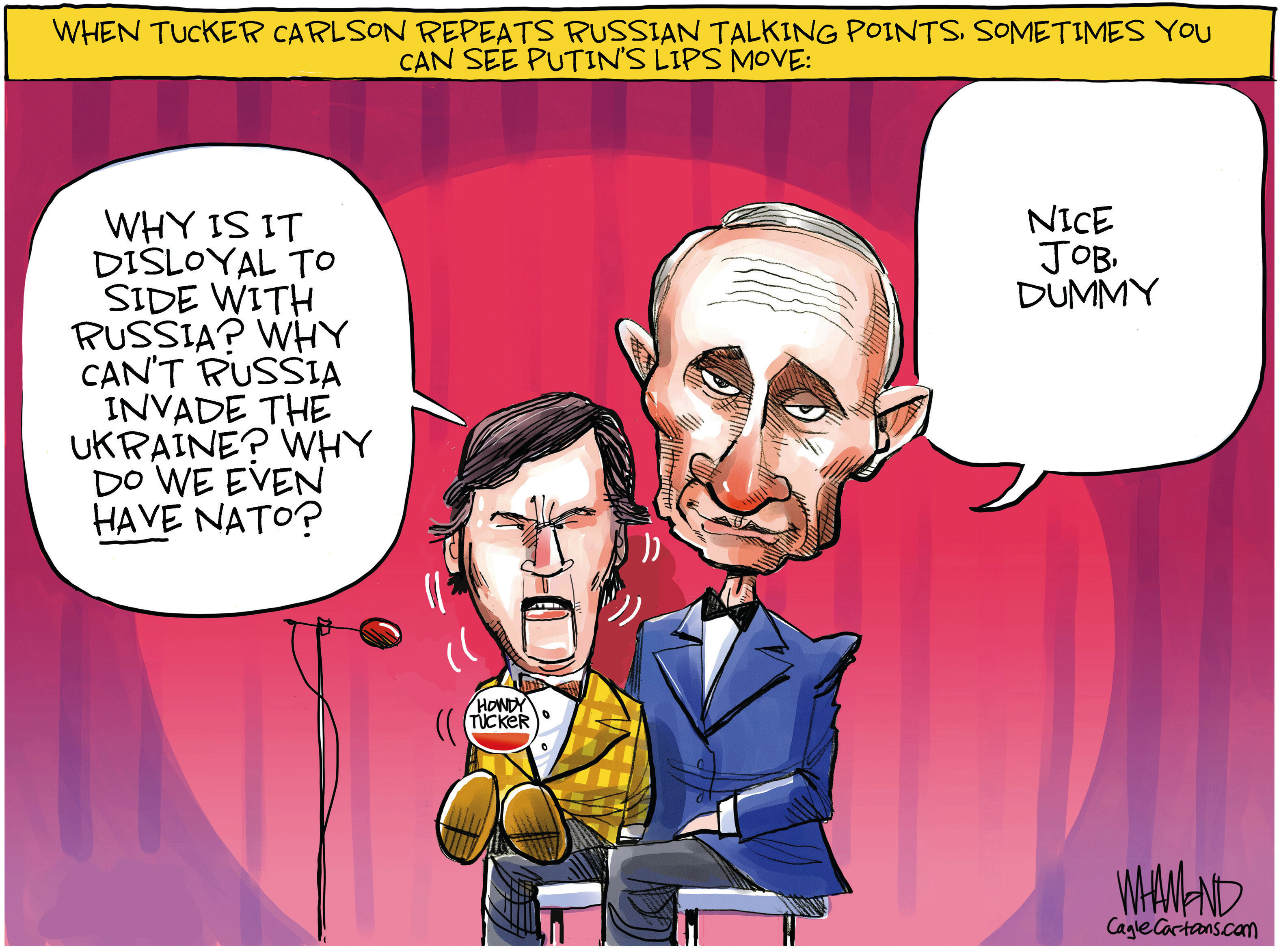 On Tucker Carlson (Dave Whamond, CagleCartoons.com)