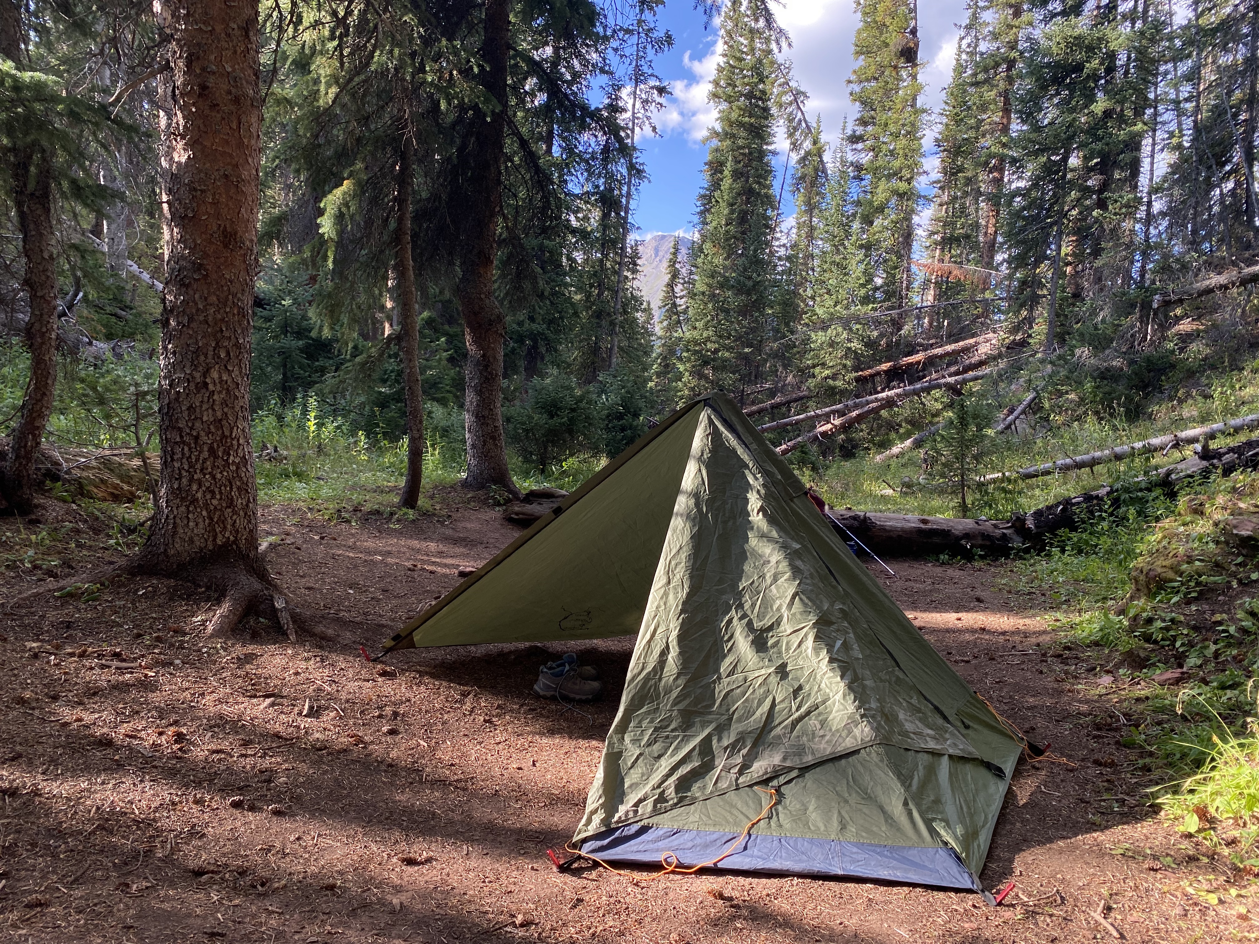 A tent sits at the Snowmass Creek campsites on Sept. 7, 2023. (Tynin Fries, The Denver Post)