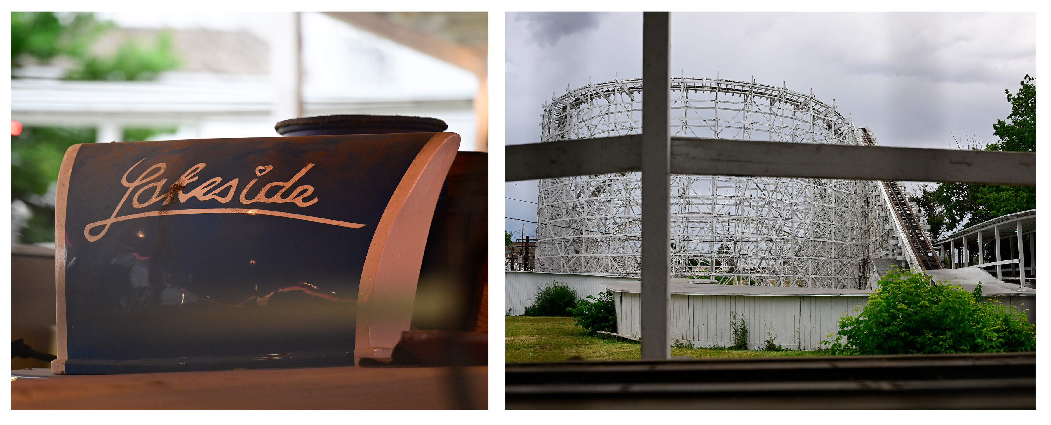 The shuttered Cyclone roller coaster at Lakeside Amusement Park in Lakeside, Colorado Thursday, June 27, 2024. (Photos by Andy Cross/The Denver Post)