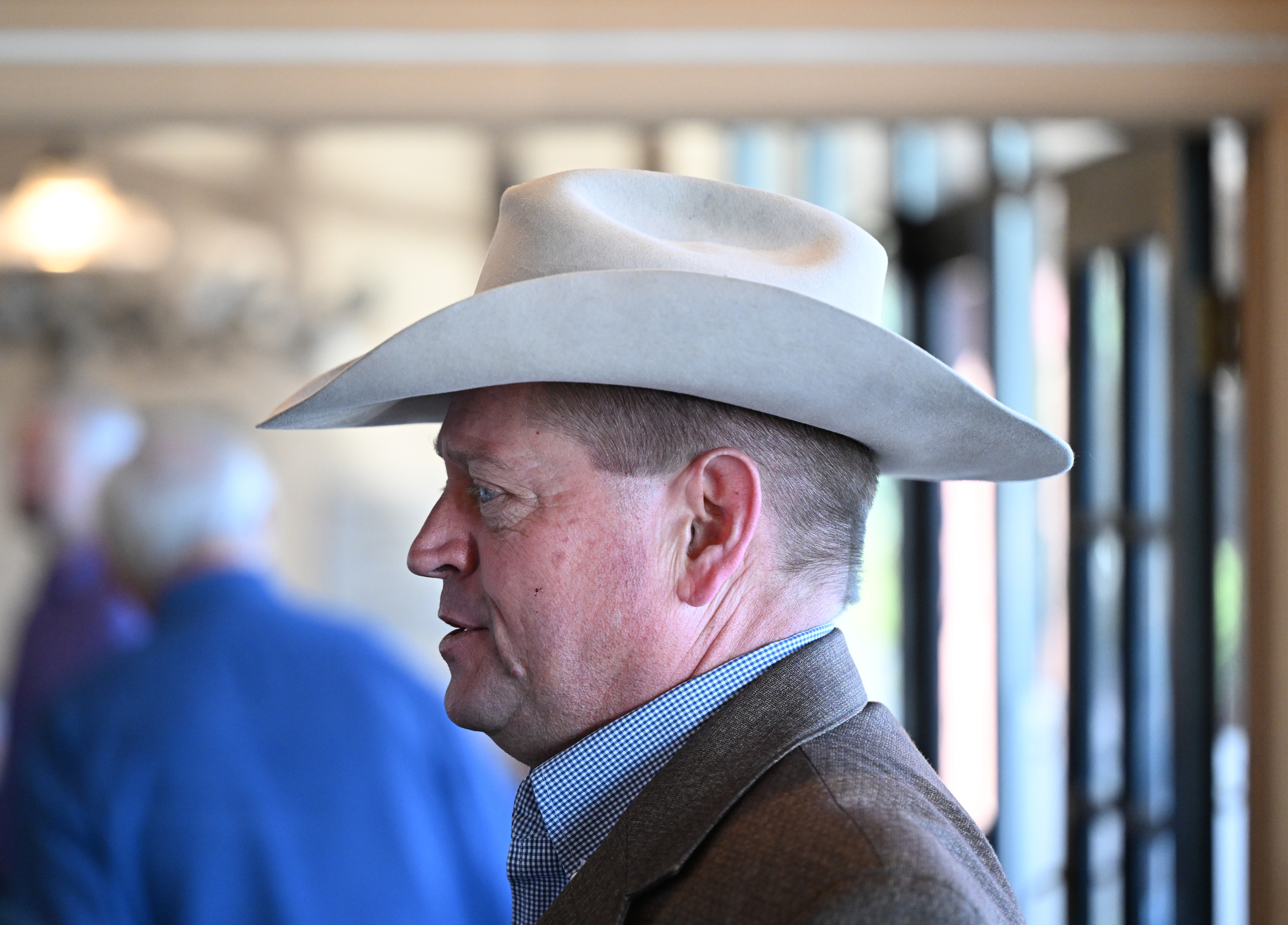 State Rep. Mike Lynch speaks at a Weld County GOP breakfast event, discussing why he is running in the 4th Congressional District primary race, at Epic Egg Restaurant in Greeley on June 5, 2024. (Photo by RJ Sangosti/The Denver Post)