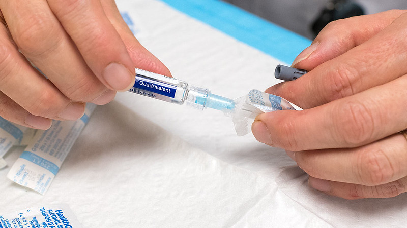 Injection of Quadrivalent Flu Vaccine