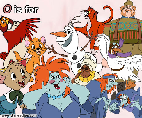 What is a cartoon character that starts with O?