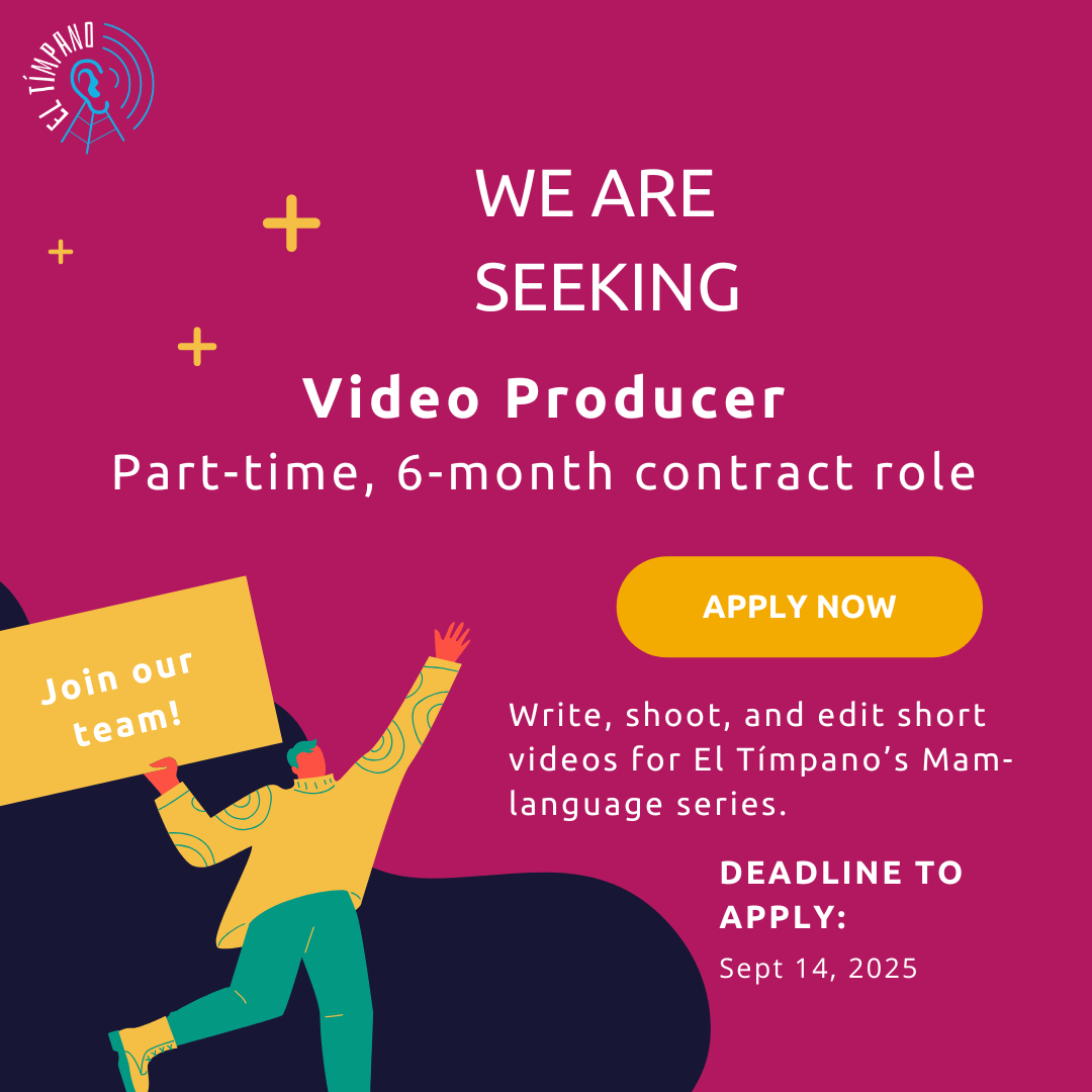 El Tímpano seeks a part-time video producer