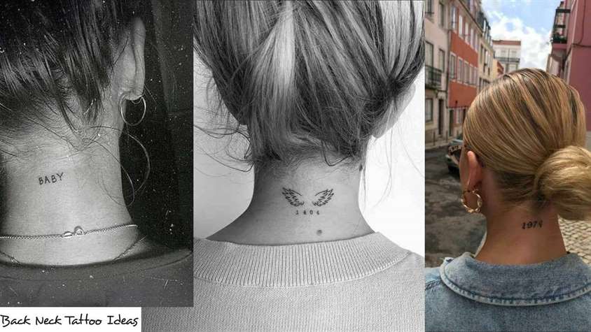 35 Cute Back Neck Tattoo Design Ideas For Women Entertainmentmesh