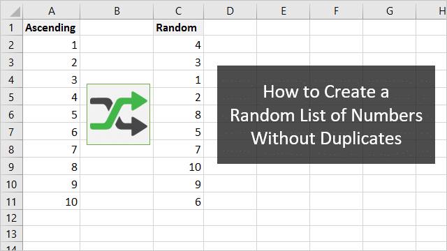 how-to-create-a-list-of-random-numbers-with-no-duplicates-or-repeats-in-excel-otosection