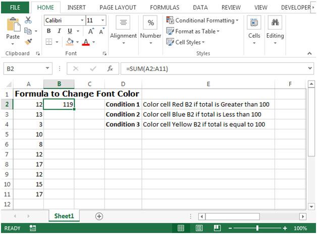 How Do I Change The Font Color In Excel Based On Value Font Color As 