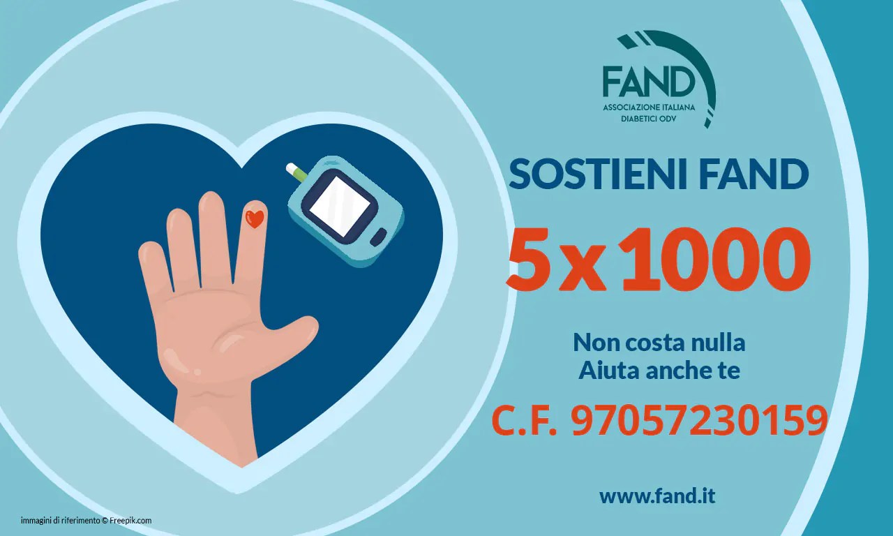 Dona il 5x1000 all'associazione nazionale per la tutela dei diabetici