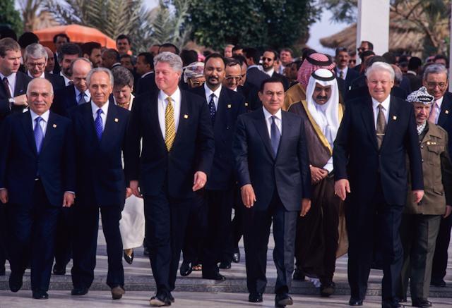 Twenty nine world leaders gather at the Egyptian Red Sea resort of Sharm el Sheikh to attend the Summit of the Peacemakers, March 1996. Ph. Norbert Schiller