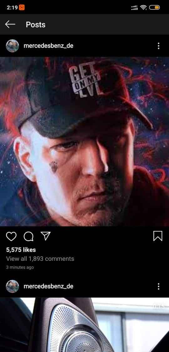 MercedesBenz German Official Instagram Account Hacked by catz- Report mercedezbenz_de post after account hack with no caption