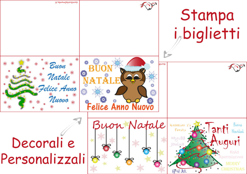 Biglietti Di Natale Da Stampare E Decorare Genitorialmente