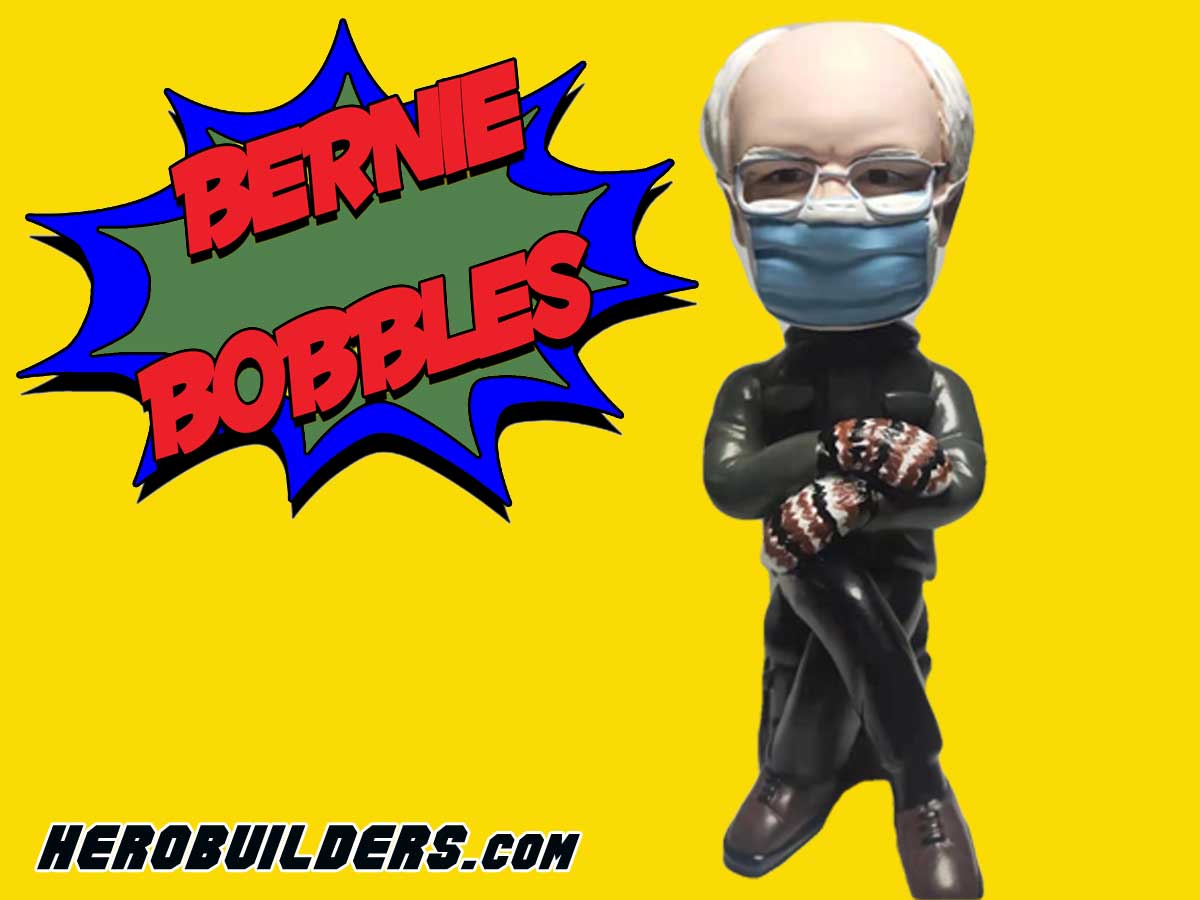 Bernie Sanders Bobble Head on HeroBuilders Background