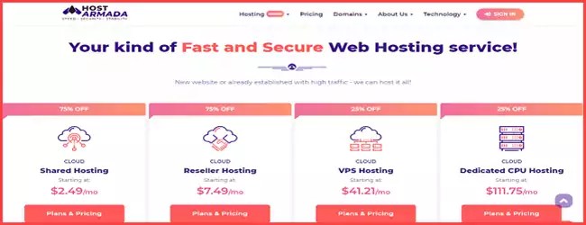 HostArmada Cloud hosting providers