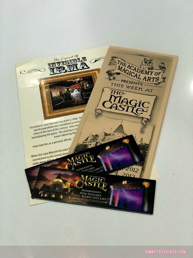 Magic Castle Tickets (1 of 2)